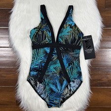 Traje de baño de una pieza Miraclesuit para mujer talla 8 Palm Leaf Paradise Mixology