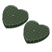 2 PCS Heart Shaped Floral Foam Blocks With Suction Cup Water Absorbing DIY