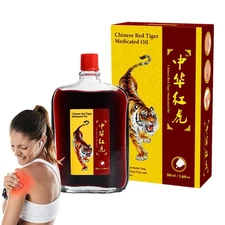 Chinese Red Tiger Balm Liniment Oil Herbal Pain Relief Original Massage Arthriti