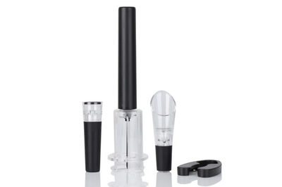 #ad Pressure Pump Bottle Opener With Foil CutterVacuum stopper and Wine Aerator ... $10.33