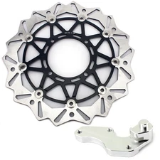 For Kawasaki Oversize Brake Disc Rotor & Adapter KX125 KX250 03-05 KX500 KLX300R