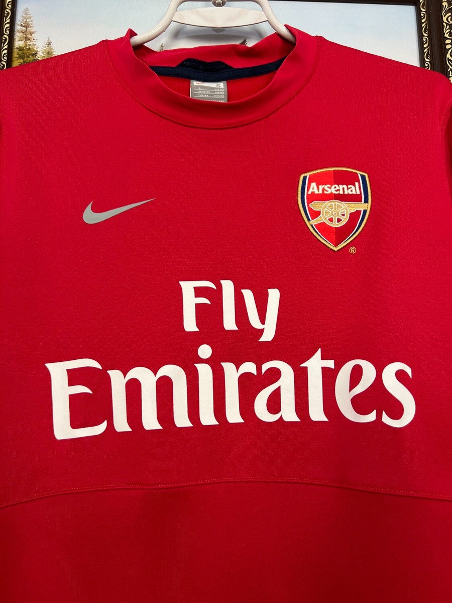 Vintage Nike Arsenal Football Train Sweatshirt Soccer Red Crewneck