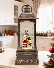 Large Christmas Snow Globes Lantern, 11 Lighted Electric Snowglobes with 8 Ho...