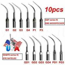 10  Dental Ultrasonic Piezo Scaler Tips fit Woodpecker EMS DTE SATELEC Handpiece