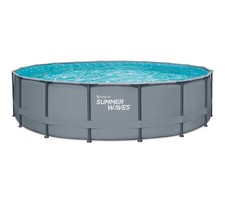 Aufstellpool Schwimmbad Schwimmbecken rund Komplettset grau Ø549cm Summer …