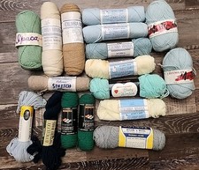 14 Skeins Vintage Mix Color Yarn 100 Virgin Wool, Alpaca, Nylon