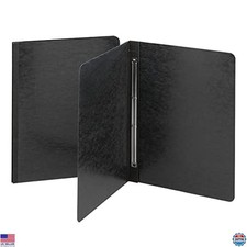 Smead PressGuard Report Cover, Metal Prong Fastener, 3" Capacity, Black, 25 Ct