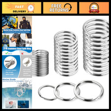 30Pcs Heavy Duty Keychain Rings - 316 Stainless Steel Multi-Purpose Clips