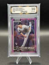 2026 Topps Series 1 WIKELMAN GONZALEZ Pink Holo RC #189 Graded PXG 10 Gem Mint