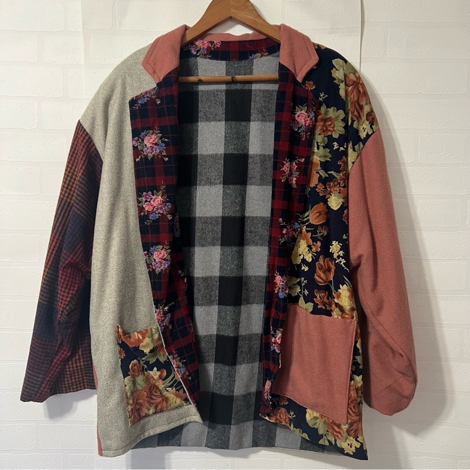 Unique Mixed Media Upcycled Patchwork Whimsical C… - image 6