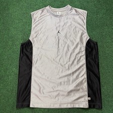Vintage Y2K Jordan Jumpman Basketball Jersey Sz XL Black Silver