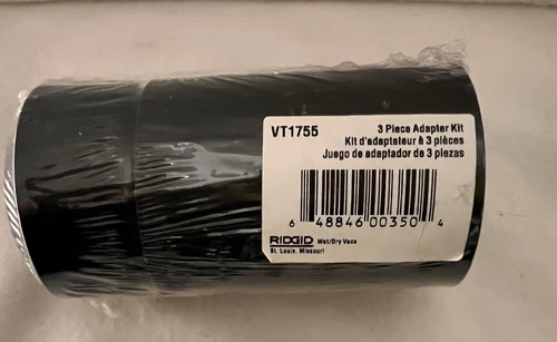 Ridgid Accessory 3pc Adapter Kit For Wet/Dry Shop Vacuums VT 1755