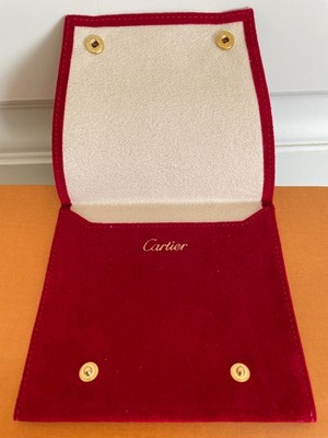 Cartier Schmuck Uhren Etui Wildleder Bordeaux Neu unbenutzt