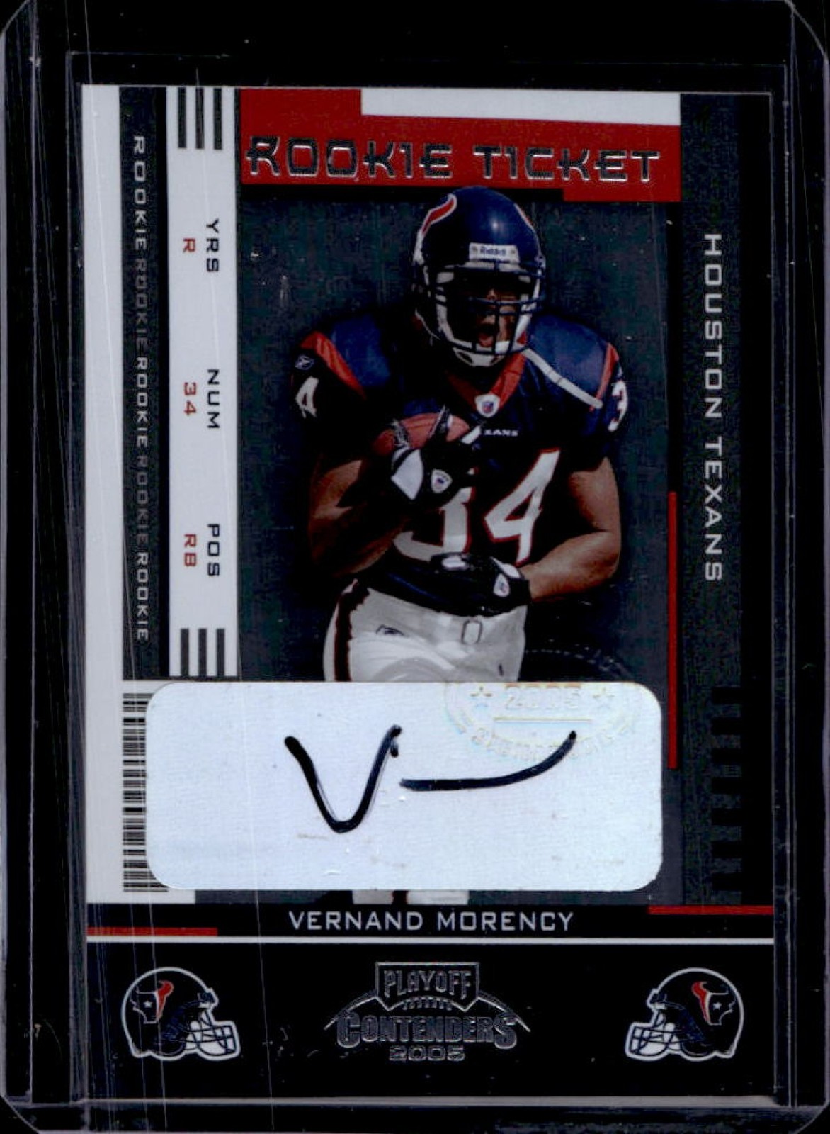 Vernand Morency Playoff Contenders #180 Autograph