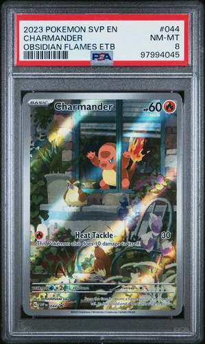 2023 Pokemon Svp En-Sv Black Star Promo #044 Charmander Obsidian Flames PSA 8
