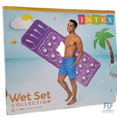 Intex 18-Pocket Fashion Mats - Luftmatratze - 188 x 71 cm - Farblich Sortiert