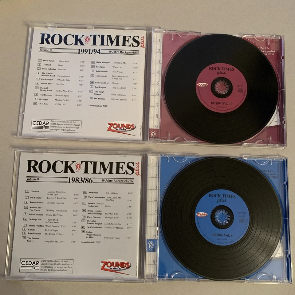 2 CD Audio Rock Times Plus Vol. 8 1983/1986 + Vol. 10 1991/94  neuwertig Zounds - Bild 2 von 4