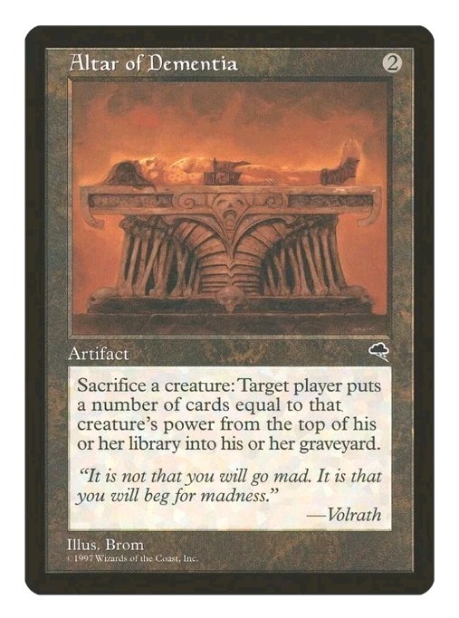 1x MTG Altar of Dementia ~ TMP Tempest Artifact! MP / HP+