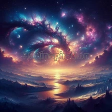 Digital Image Picture Photo Wallpaper Background Desktop Art Nebula Stars #A244