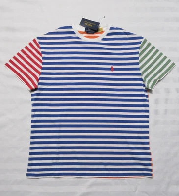 POLO RALPH LAUREN Men's Colorblock Striped Crewneck Jersey T-Shirt 710973745001 - Image 1 of 4