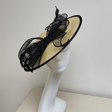 NEW LEMON & BLACK DISC FASCINATOR on Band