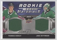 2020-21 Upper Deck Rookie Dual Materials Thomas Harley Jake Oettinger #RDM-OH RC
