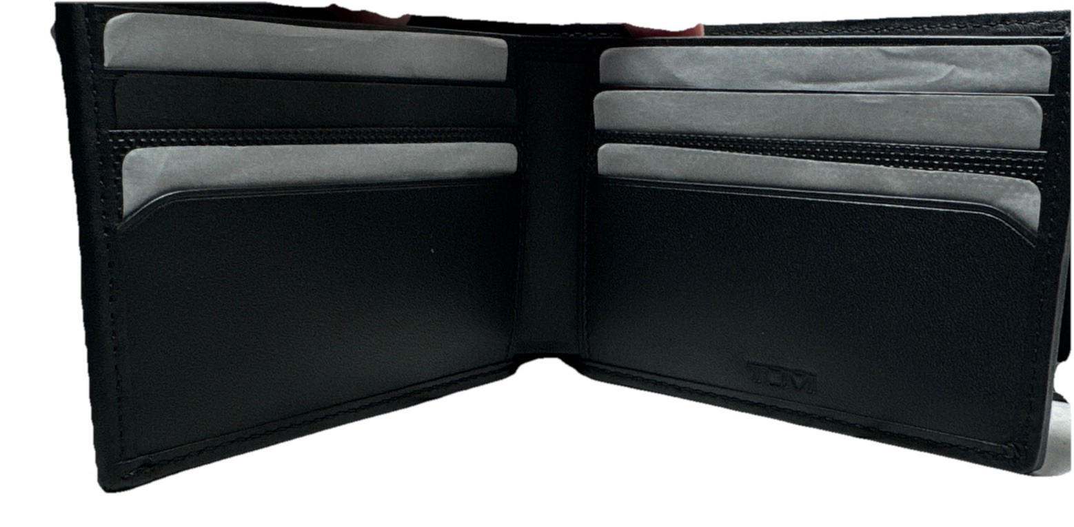 Tumi Alpha Slg Leather Double Billfold WALLET Dark Green image 9