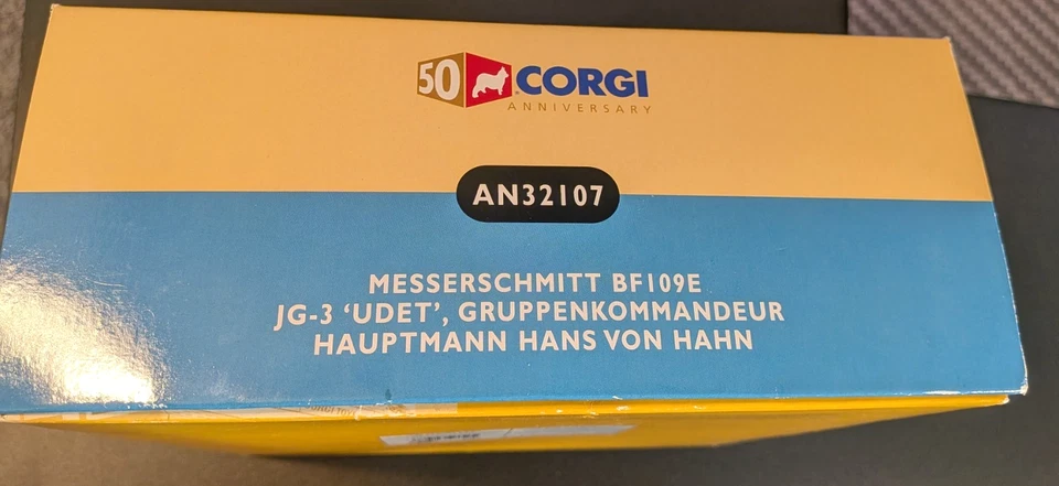 Corgi 1/72 Messerschmitt BF109E-4 JG-3 Hans Von Hahn - 50th Anniversary #AN32107 - Image 3 of 4