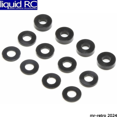 #ad Team Losi Racing 336007 M3x6.5mm Caster Block Aluminum Washer Set Black 4 ea $10.99