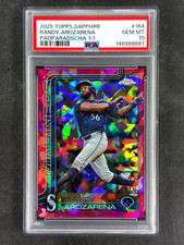 2025 Topps Chrome Sapphire #164 Randy Arozarena Padparadscha 1/1 SSP PSA 10 Gem