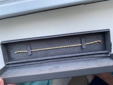 10k Yellow Gold Mens 3mm Diamond Cut Rope Real Italian Chain Link Bracelet 8"