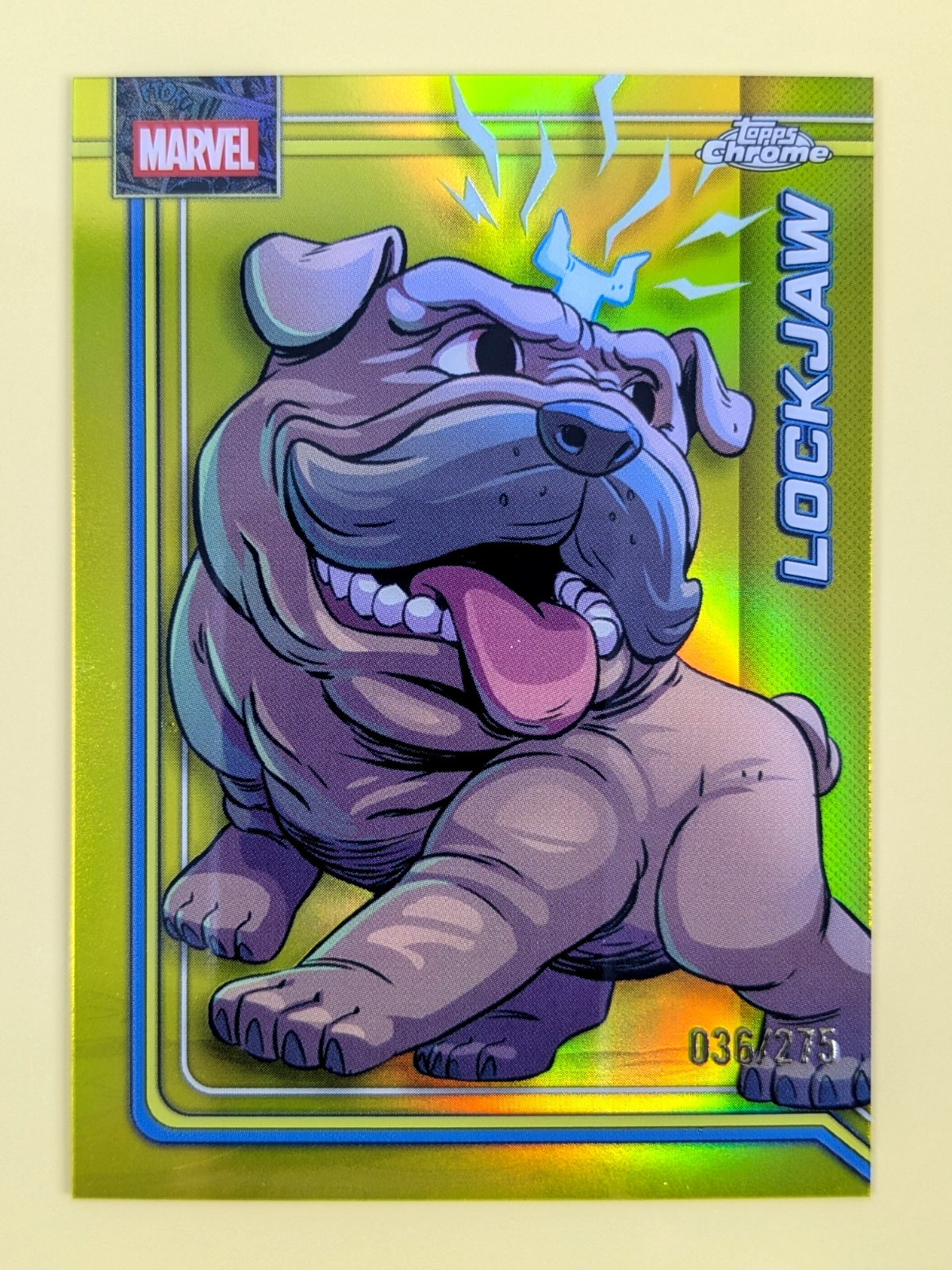 2026 Topps Chrome Marvel Comics LOCKJAW #070 Yellow Refractor /275