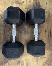 2 x 15kg Dumbbells Pair