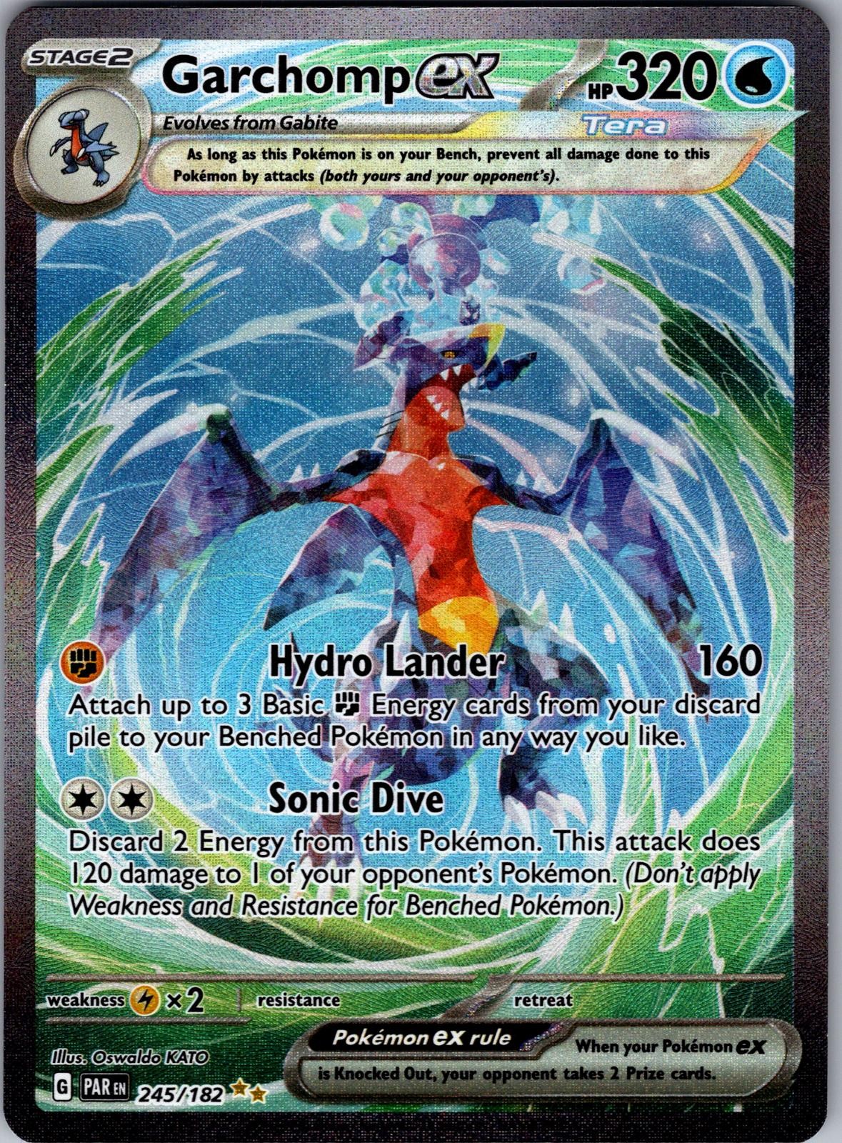 Garchomp ex 245/182 Special Illustration Rare Paradox Rift Pokemon Near Mint