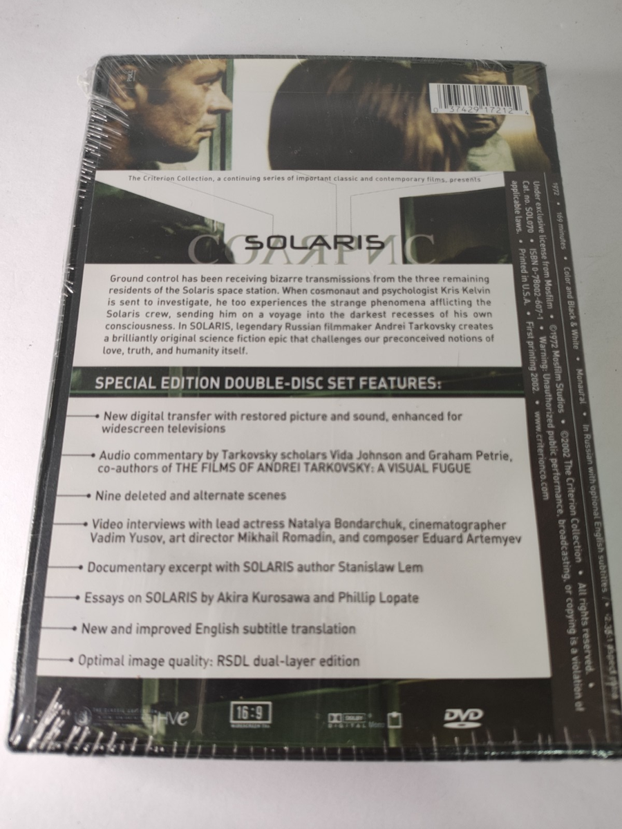 Solaris (DVD, 2002, 2-Disc Set, Criterion Collection Widescreen