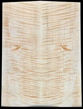 Figured 4a curly maple droptop glued guitar top