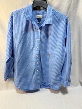 Universal Thread Women's Striped Oversized Long Sleeve Button-Down Shirt/Top L