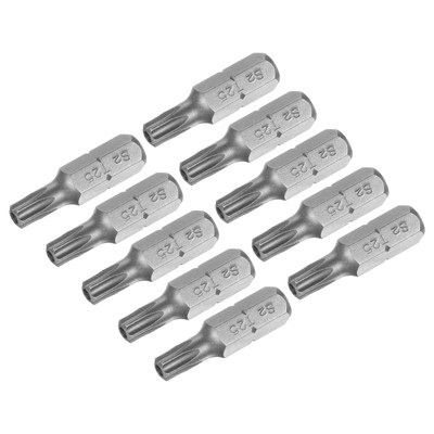 Torx Bits 1/4'' Magnetic Screwdriver T25 Screw Driver S2 Alloy Steel 10pcs
