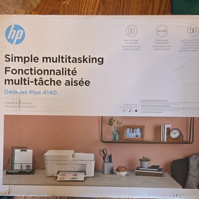 HP DeskJet Plus 4140 Inkjet All-In-One Color Printer Scanner Copier