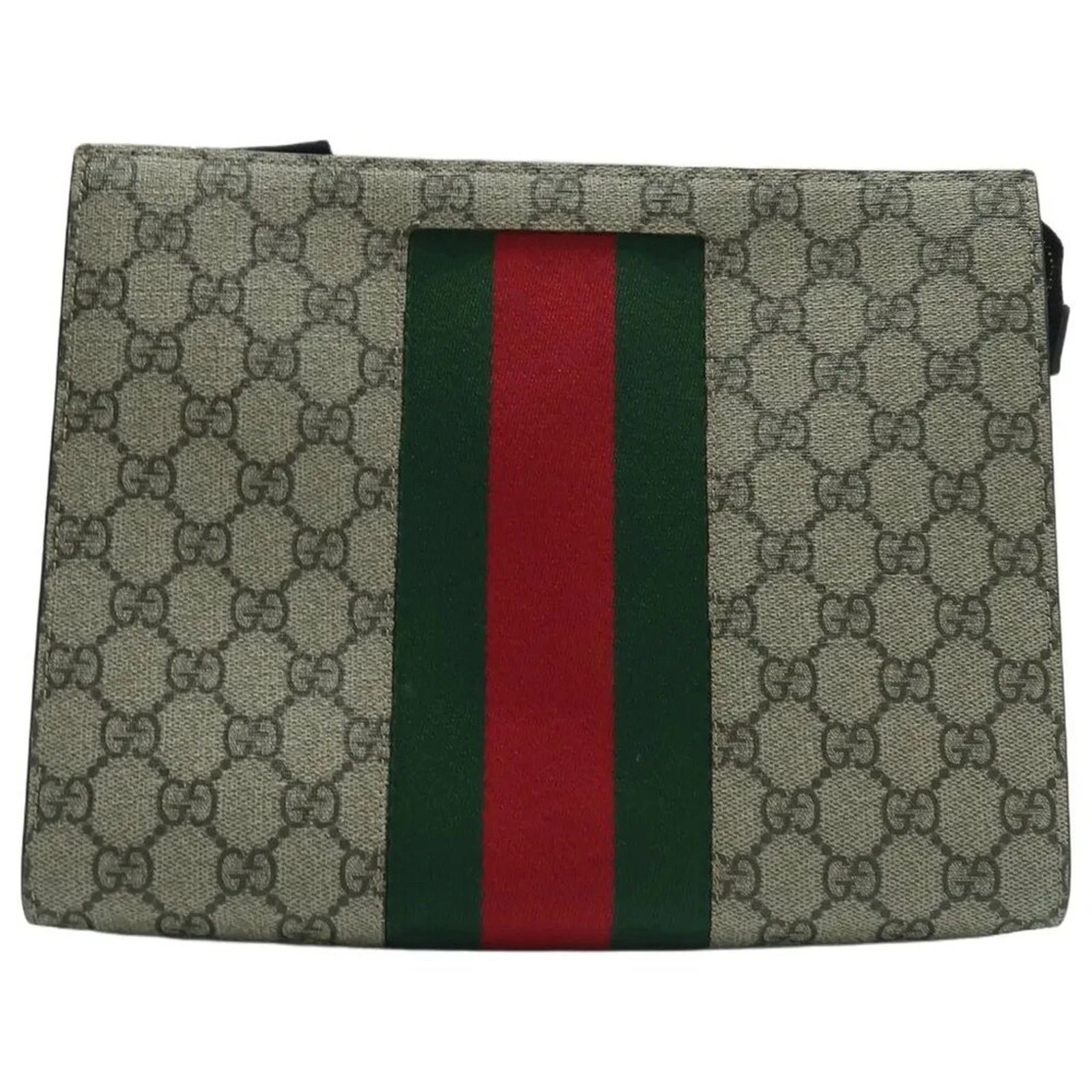 Sac pochette toile marron GUCCI 574 041225