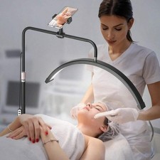 23 Inch LED Half Moon Floor Lamp Lash Light Phone Holder Beauty Salon Tattoo