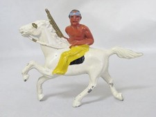 1930's Manoil Barclay Native American Indian Mounted on Horse w/Rifle Lead Fig