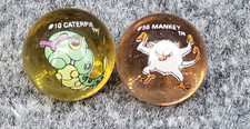 Vintage Mankey 56 / Caterpie 10 Pok mon ToyBiz Rare Holo Marble LOT
