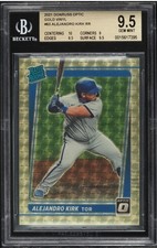 2021 Donruss Optic Gold Vinyl Prizm Alejandro Kirk ROOKIE 1/1 #63 BGS 9.5 GEM