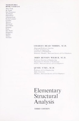 Elementare Strukturanalyse Hardcover Charles H. Norris