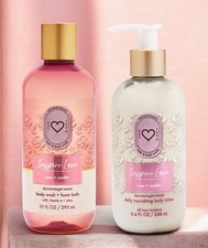 Bath  Body Works  Rose  Vanilla  Aromatherapy Set Body Wash  Body Lotion New