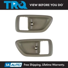 TRQ Interior Door Handle Bezel Driver Passenger Pair Oak for Tundra Sequoia New