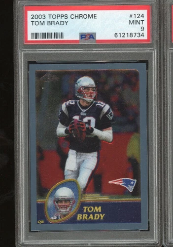 2003 Topps Chrome #124 TOM BRADY PSA 9 Patriots GOAT