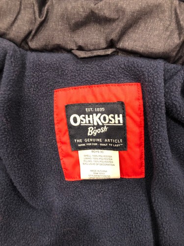 oshkosh b'gosh Parka Jacket Boys 4 Multicolored Snow Pockets - Picture 10 of 16