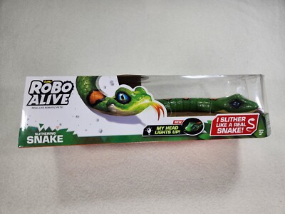 Robo Alive Slithering Snake Battery-Powered Robotic Toy (Green)by Zuru BRAND NEW